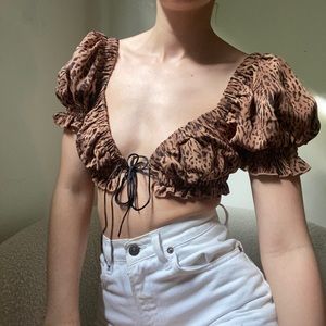 Lioness leopard print crop top